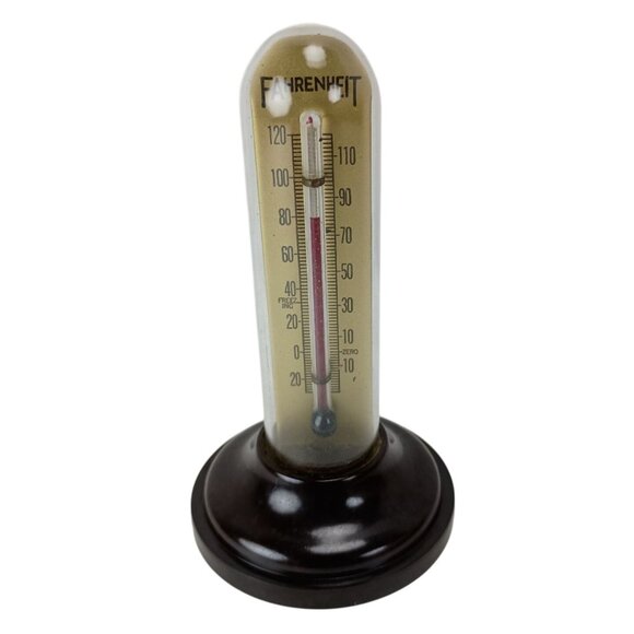 Hunt Brothers Funeral Directors Vintage Advertising Tube Thermometer Bakelite Ba - Picture 1 of 6